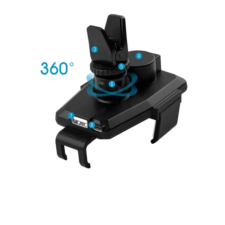 Universal Smartphone Car Air Vent Mount Rotary Holder Cradle for iPhone Samsung Huawei, Clamp Width: 58-90mm