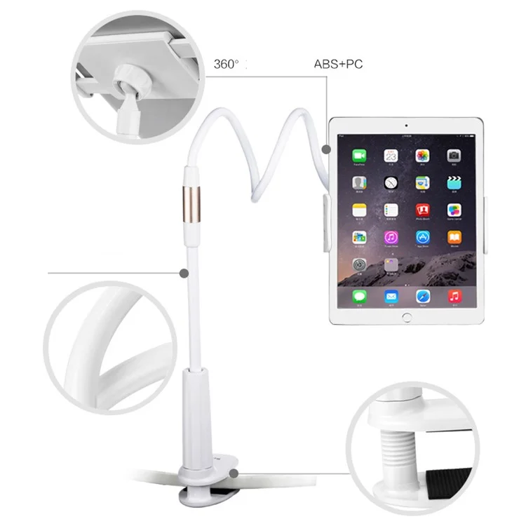 BENKS Universal Creative Rotating Phone Holder for iPhone 6 / 4-10.1 inch Phones / Tablets - White
