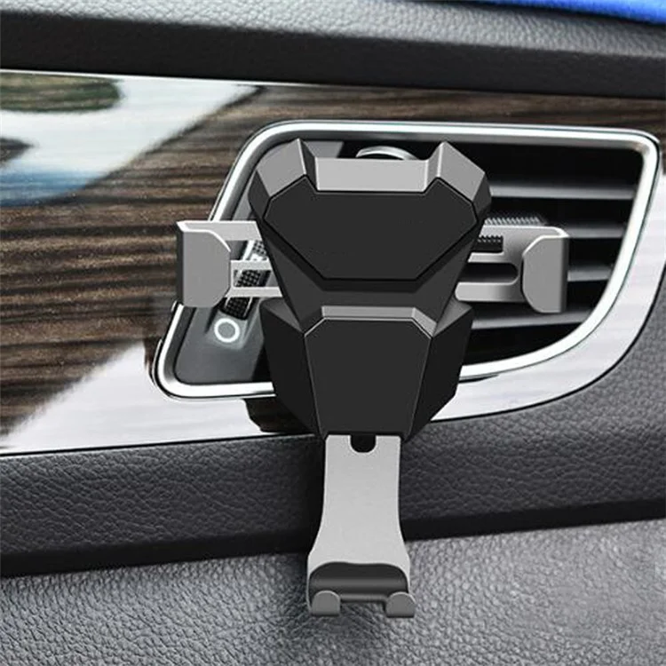 Gravity Rotary Car Air Vent Smartphone Mount for iPhone Samsung LG etc, Width: 5.7-8.3cm - Black