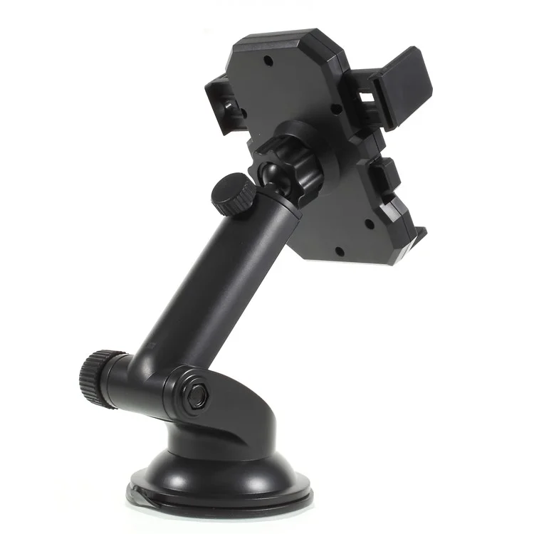 Telescopic Arm Suction Cup Rotary Car Mount Holder for iPhone X/Galaxy S9, Width: 5.3-8.3cm - Black