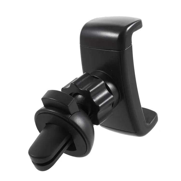 360 Degree Rotary Car Air Vent Smartphone Mount for iPhone Samsung LG etc, Width: 53-83mm - Black