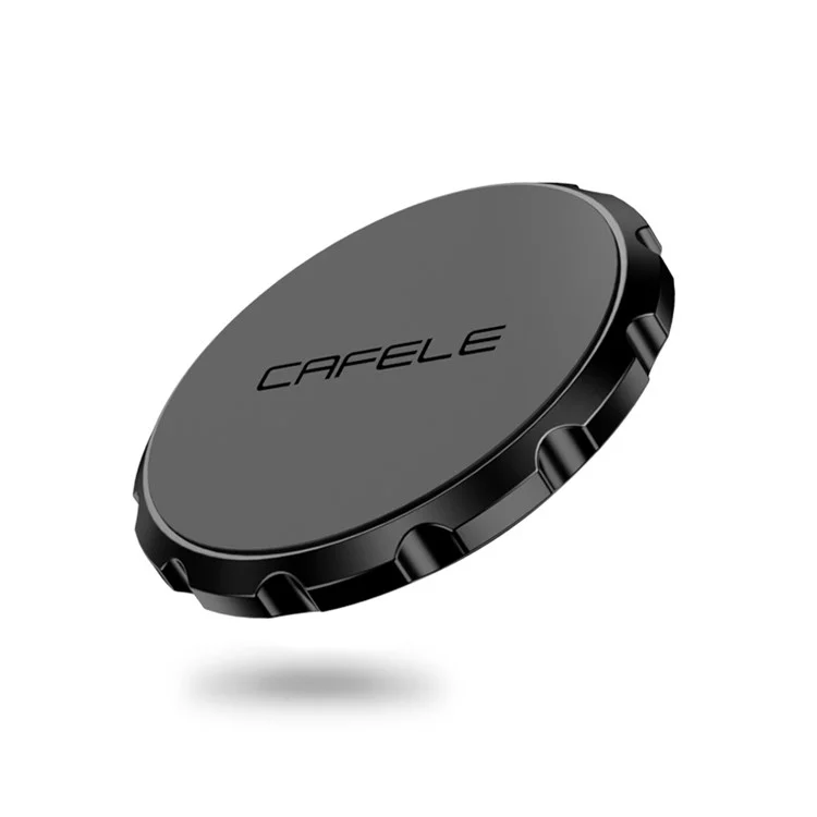 CAFELF Flat Gear Shape Universal Magnetic Car Air Vent Mount Holder with Sticker - Black