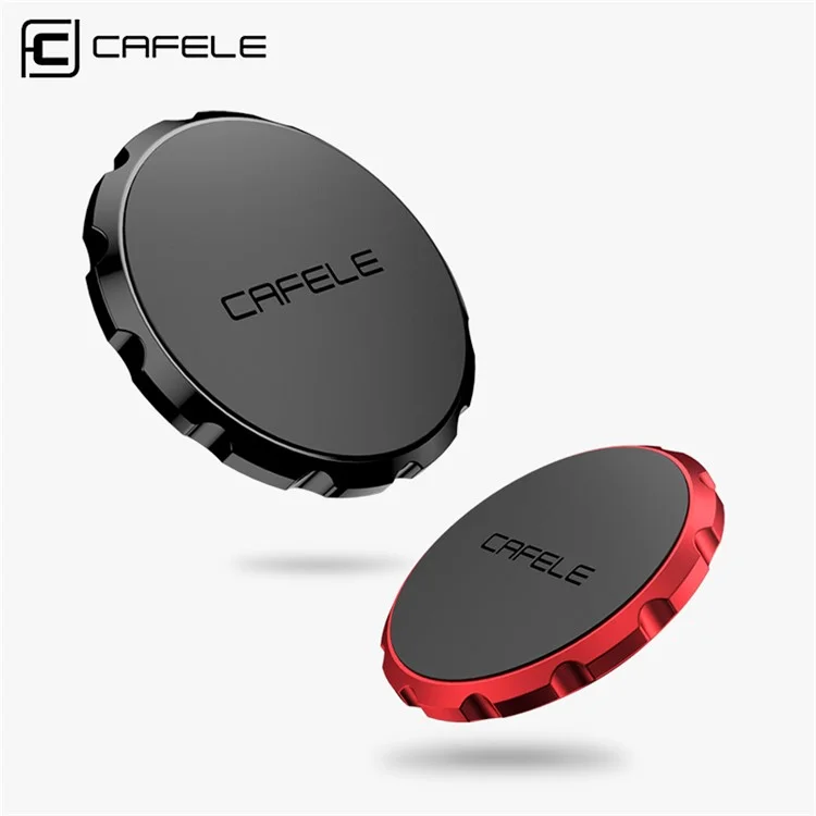 CAFELF Flat Gear Shape Universal Magnetic Car Air Vent Mount Holder with Sticker - Black