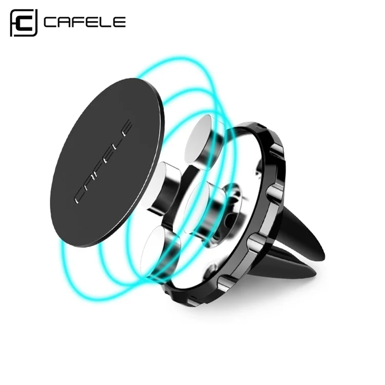 CAFELF Gear Shape Magnetic Car Air Vent Mount Holder for iPhone Samsung - Black