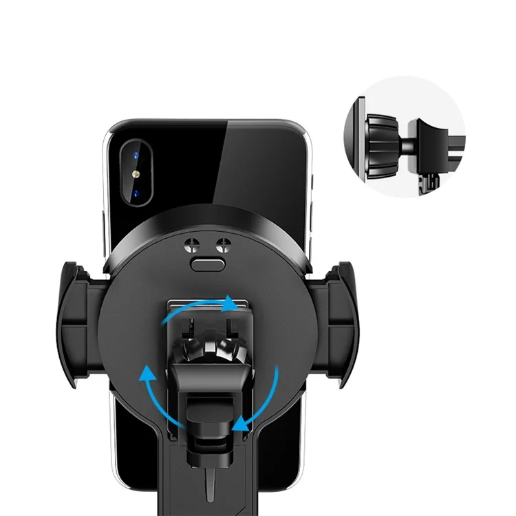 ROCK W2 Car Air Vent Mount Wireless Charging Holder for iPhone X/8/8 Plus Etc (Not Support FOD Function)