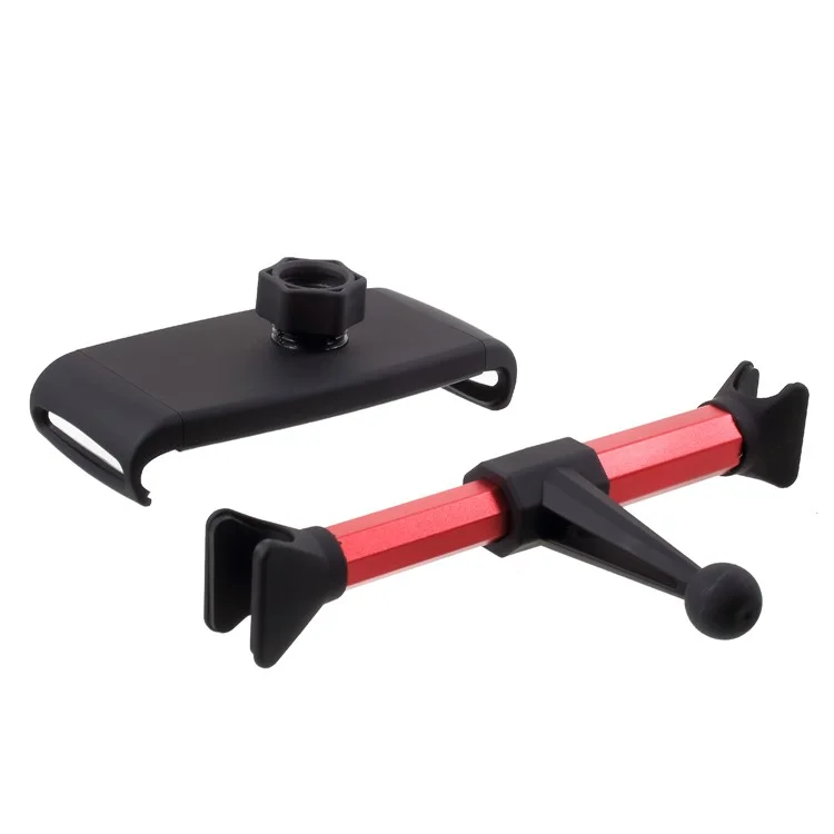 360-degree Rotatable Car Rear Seats Pillow Stand for Smartphones and Tablets - Red