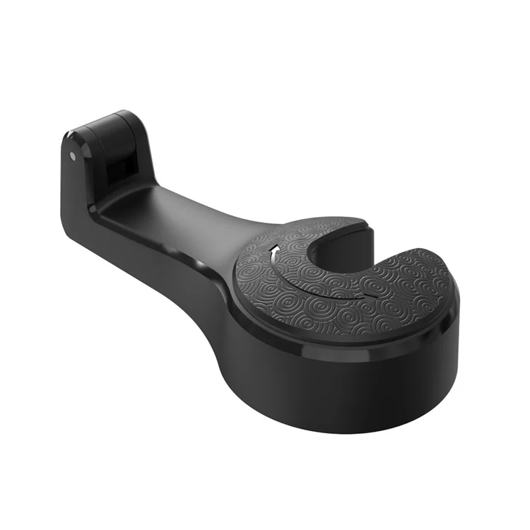 2Pcs/Set Car Headrest Hanger Hook + Back Seat Phone Holder - Black
