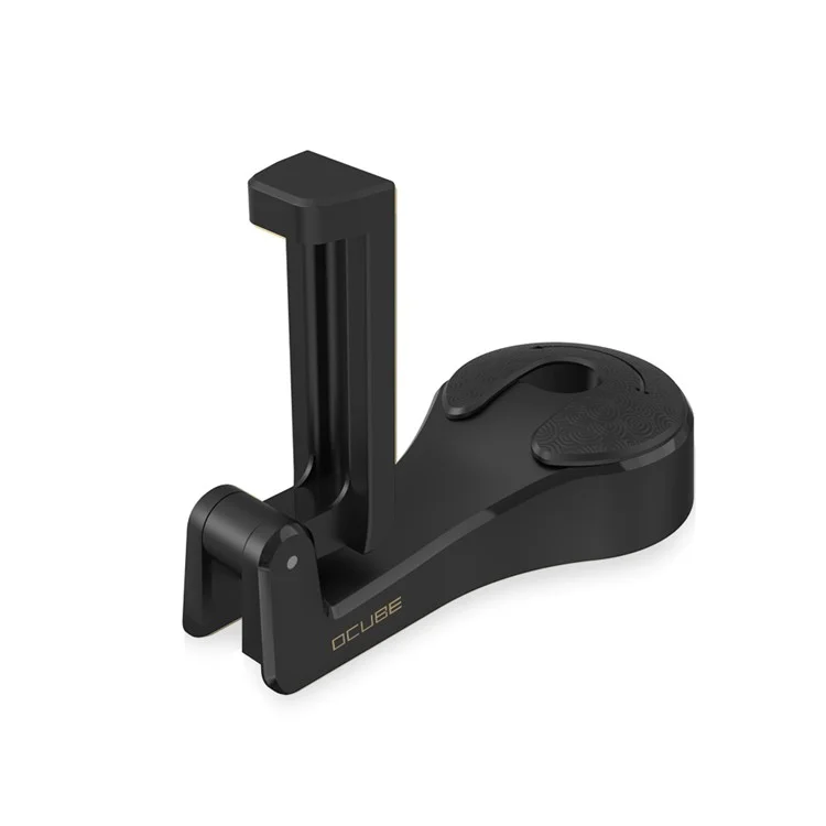 2Pcs/Set Car Headrest Hanger Hook + Back Seat Phone Holder - Black