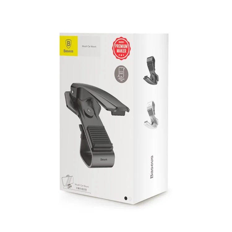 BASEUS Direct-view Navigation Clip Clamp Holder for iPhone X/8/8 Plus - White