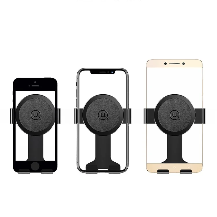 USAMS US-ZJ035 Rotating Metal Car Air Vent Smartphone Mount for iPhone Samsung Huawei - Black