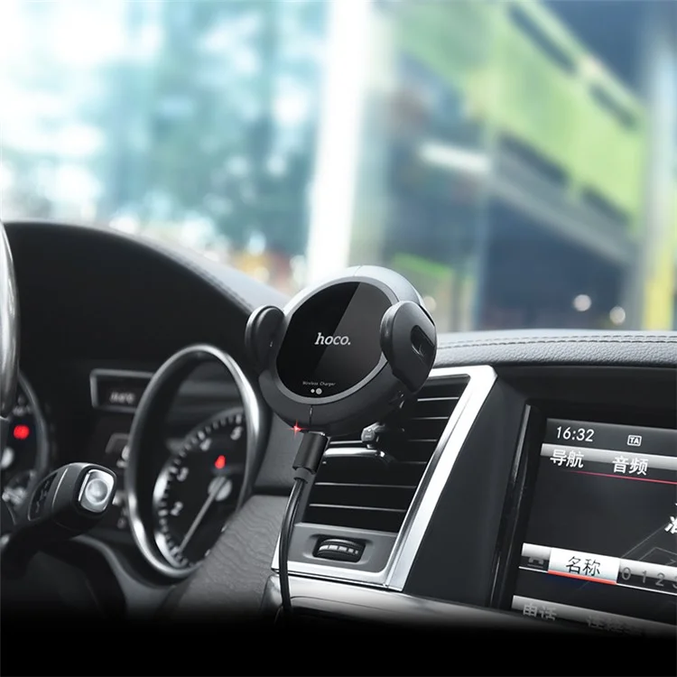 HOCO CA35 Auto-induction Wireless Charger In-car Suction Cup / Air Vent Phone Holder