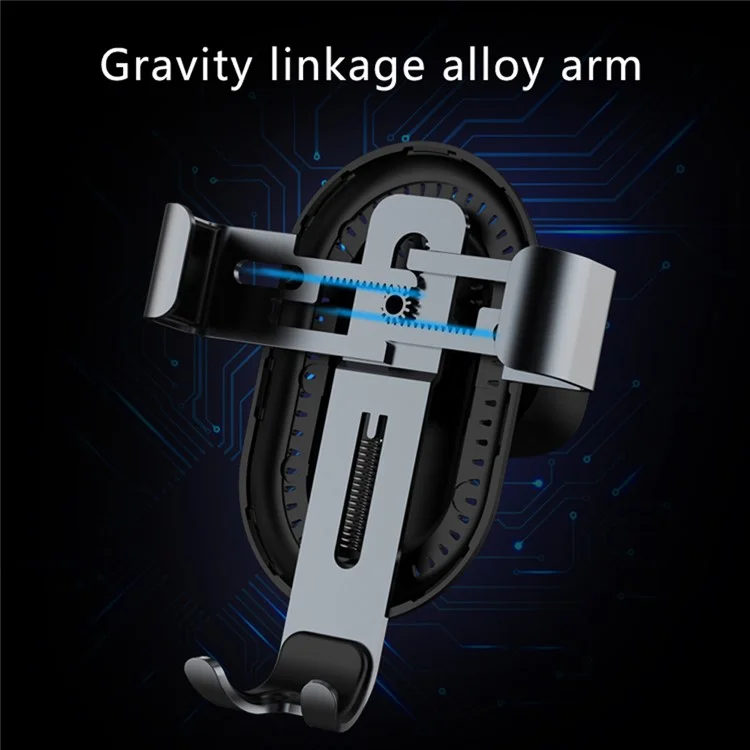 LENUO CL-27 Universal Gravity Air Vent Car Mount Holder for iPhone Samsung Huawei - Black