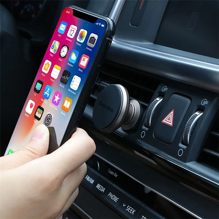 BENKS Strong Magnetic Car Air Vent Mount Holder Stand - Black