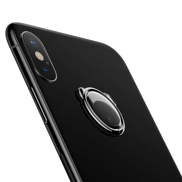 Baseus Orso Forma 3 mm Assorbimento Magnetico in Lega di Zinco Super-sottile Telefono Rotante a 360 Gradi - Nero