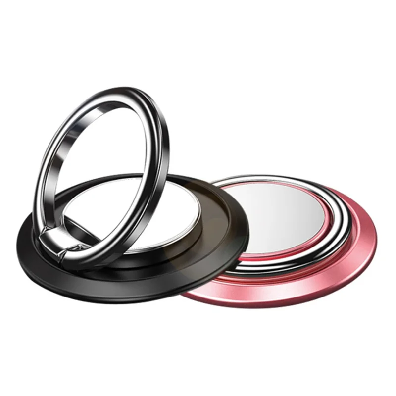 Universal 360° Rotation Finger Ring Phone Stand Holder Cellphone Kickstand Grip for iPhone Samsung - Black