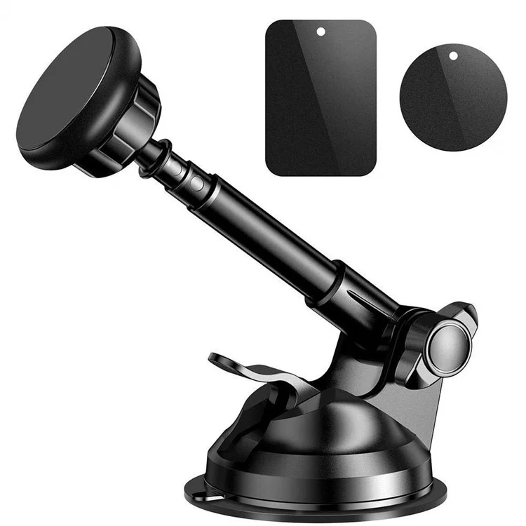 Atracción Magnética Universal Strong Atracción Teléfono Montaje de Soporte de Soporte de Montaje Magnético Ajustable Para Iphone Samsung Huawei, Etc. - Negro