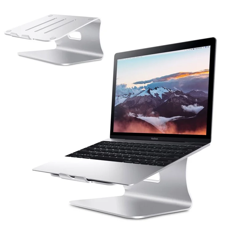 BESTAND Soporte de Aluminio para Portátil Soporte de Refrigeración de Portátil Soporte para MacBook Portátil - Plata