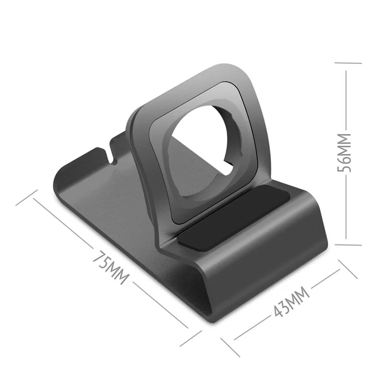 Aluminiumlegierung Smart Watch Ladestation Dockhalter Stand Für Die Apple Watch Series 3/2/1 - Grau