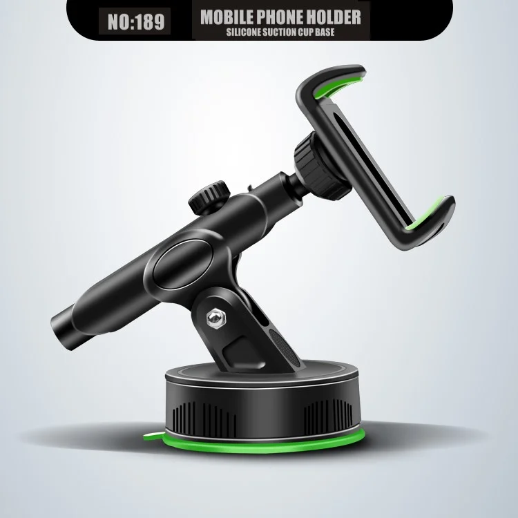 360 Degrees Rotation Suction Cup & Adhesive Car Mount Holder, Clamp Width: 50-85mm