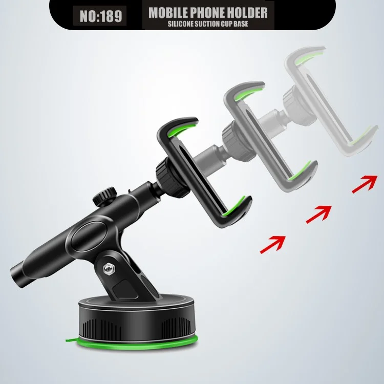 360 Degrees Rotation Suction Cup & Adhesive Car Mount Holder, Clamp Width: 50-85mm