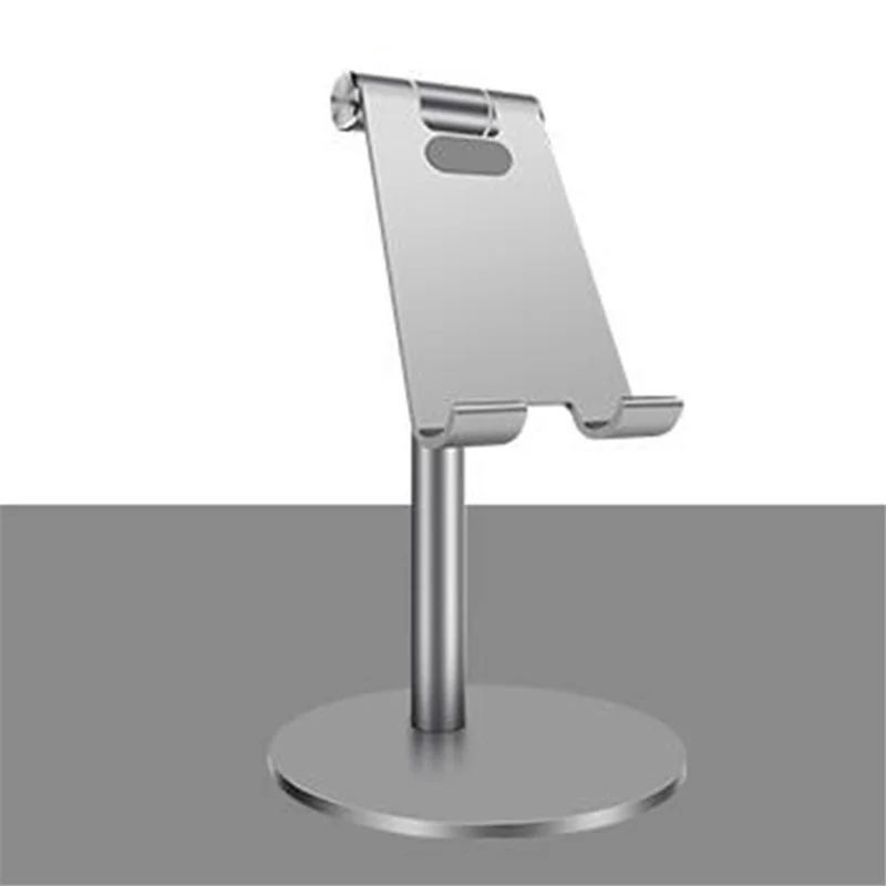Aluminum Alloy Universal Phone Tablet Desktop Stand Holder 360 Degree Rotation Cellphone Bracket - Grey