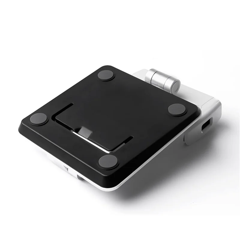 Foldable Rotary Aluminium Alloy 4-14 inch Phone Tablet Bracket Desktop Holder Stand - Grey