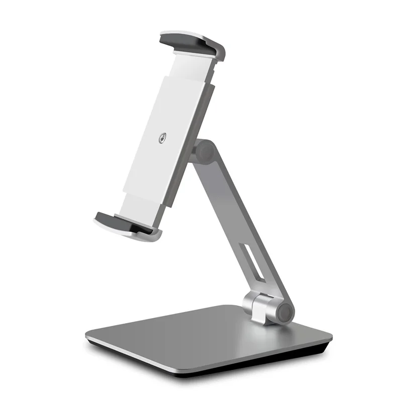 Foldable Rotary Aluminium Alloy 4-14 inch Phone Tablet Bracket Desktop Holder Stand - Grey
