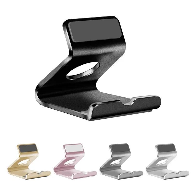 Portable Aluminum Alloy Desktop Phone Holder 7 Inch Tablet Stand - Black