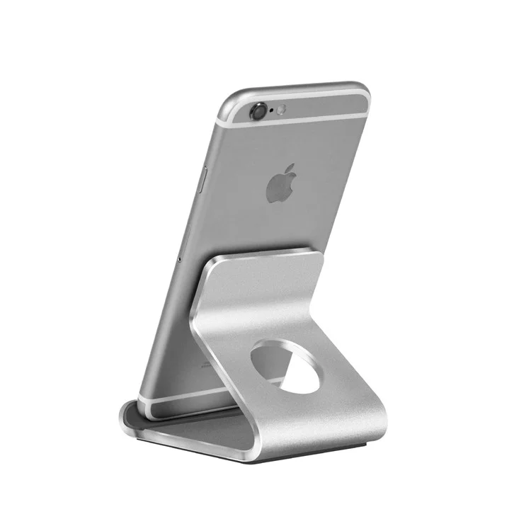 Portable Aluminum Alloy Desktop Phone Holder 7 Inch Tablet Stand - Silver