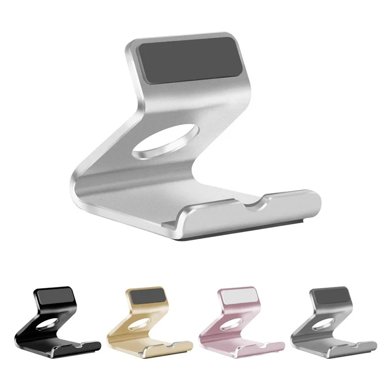 Portable Aluminum Alloy Desktop Phone Holder 7 Inch Tablet Stand - Silver