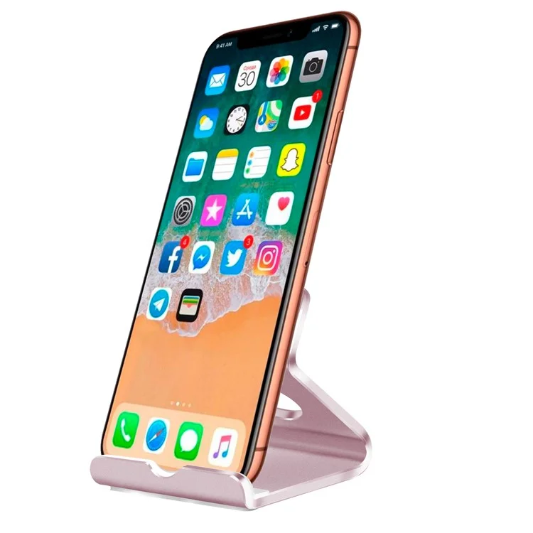 Portable Aluminum Alloy Desktop Phone Holder 7 Inch Tablet Stand - Rose Gold