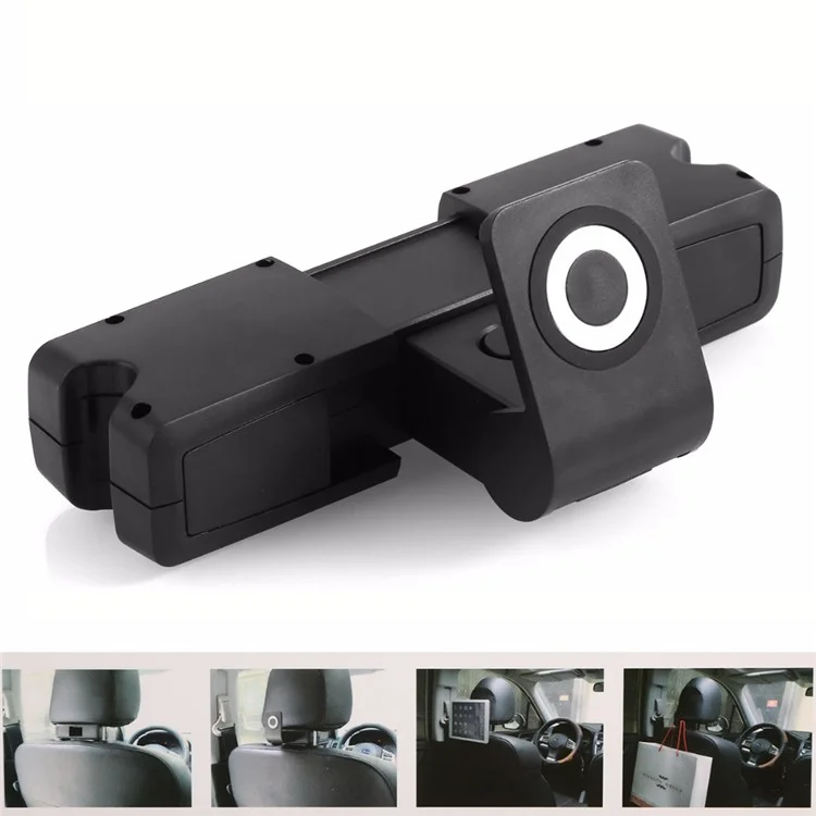 Voici la traduction en français:

Support de voiture universel réglable pour téléphone portable et tablette, montage sur tableau de bord, support détachable pour siège arrière.