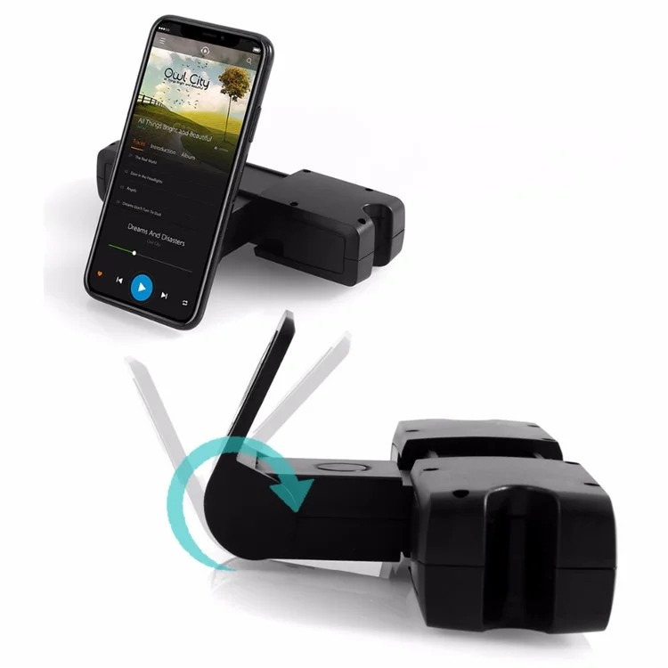 Voici la traduction en français:

Support de voiture universel réglable pour téléphone portable et tablette, montage sur tableau de bord, support détachable pour siège arrière.