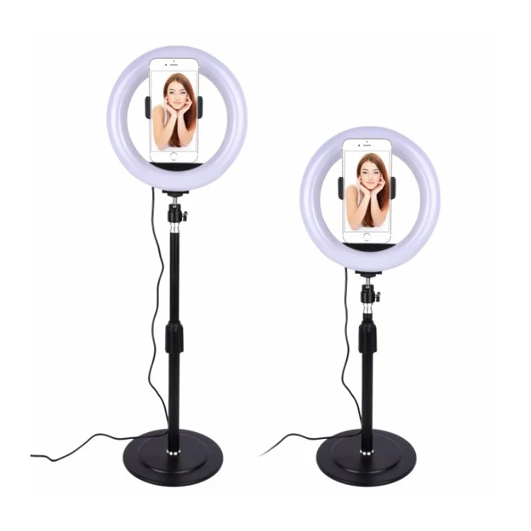 Selfie Flash Ring Light Mobile Phone Holder LED Camera Mount Long Arm USB Stand