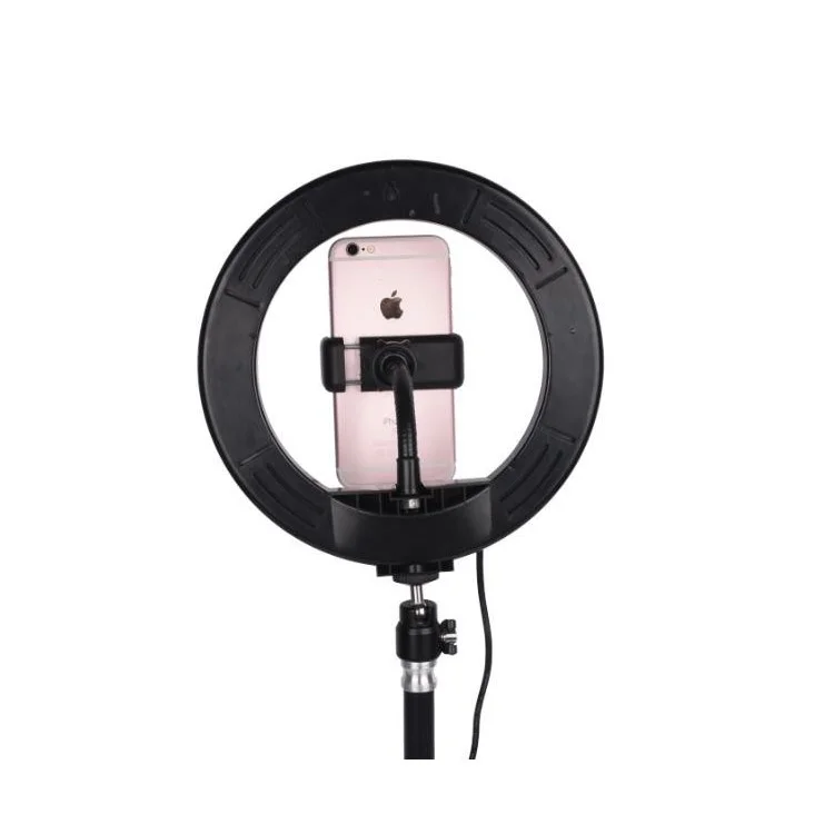 Selfie Flash Ring Light Porta Del Telefono Cellulare Montano Montaggio Long Arm Stand USB