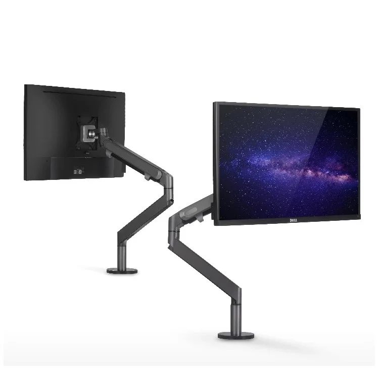 UPERGO OZ-1 Gas Spring LCD Arm Mount Swivel Clamp Desktop Monitor Stand Adjustable Office Desk Stand - Dunkelgrau