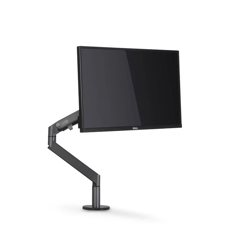 UPERGO OZ-1 Gas Spring LCD Arm Mount Swivel Clamp Desktop Monitor Stand Adjustable Office Desk Stand - Dunkelgrau