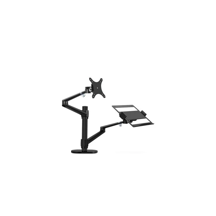 UPERGO OL-3L Laptop-Monitorarm-Halterung für den Schreibtisch, verstellbar, kompatibel mit 10 - 17 Zoll Laptops - Schwarz