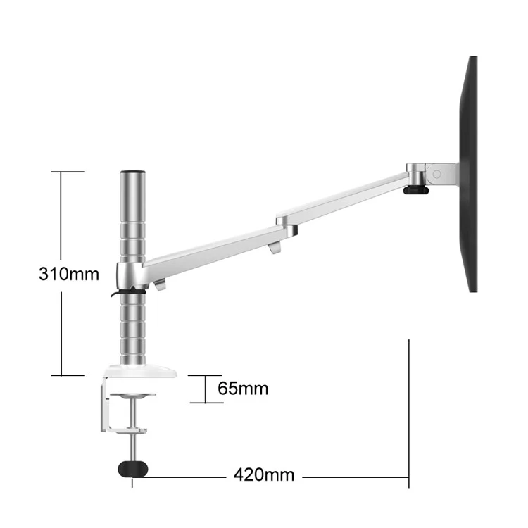 Soporte de Piso de Computadora Multifunción UPERGO OA-3S Para Portátiles/tableta/portátil de Teléfono Inteligente Con Bandeja de Mouse - Plata