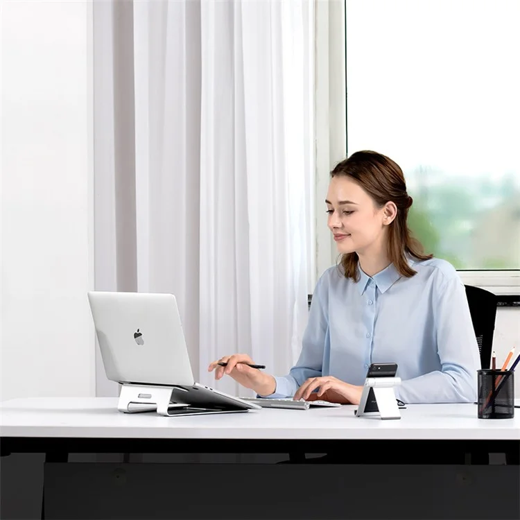 UPERGO Alluminio Computer Macbook Notebook iPad Flat Cooling Base - Argento