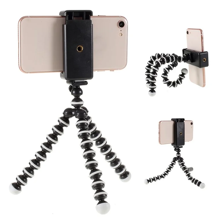 Octopus Tripod Octopus Bracket 360 Degree Rotation Mini Universal Mobile Phone Holder Stand Anti-Crack Phone Tripod Stand for Live Streaming Vlogging Video