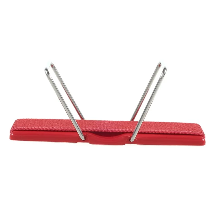 Elastic Band Finger Grip Phone Holder with Stand for Mobile Phones Tablets - Red