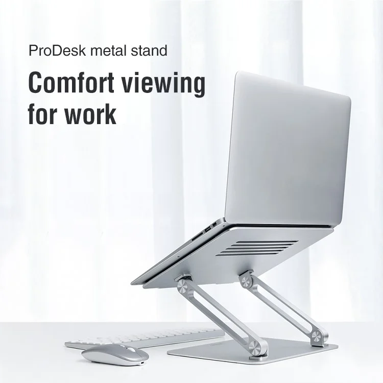 NILLKIN ProDesk Supporto per Laptop in Metallo Regolabile, Alzatina per Monitor per Laptop fino a 17 pollici