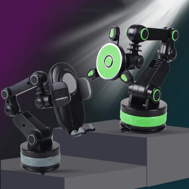 Universal Car Magnet Mobile Phone Holder Mount Rotatable Stand Bracket - Grey