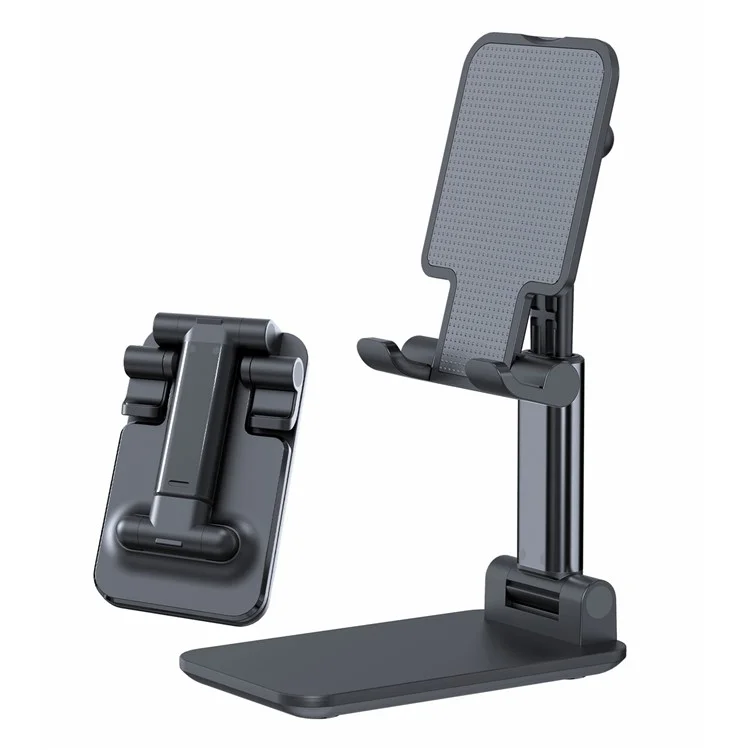 Faltbarer Desktop-Telefonhalter Tablet-Ständer Mobiler Schreibtischhalter Mobiler Tablet-Halter - Schwarz