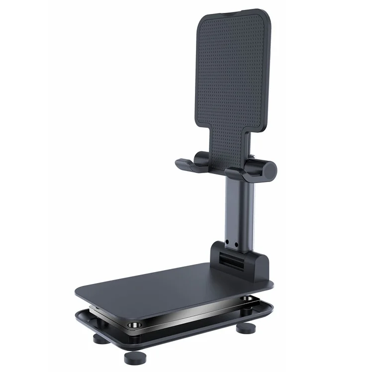 Faltbarer Desktop-Telefonhalter Tablet-Ständer Mobiler Schreibtischhalter Mobiler Tablet-Halter - Schwarz