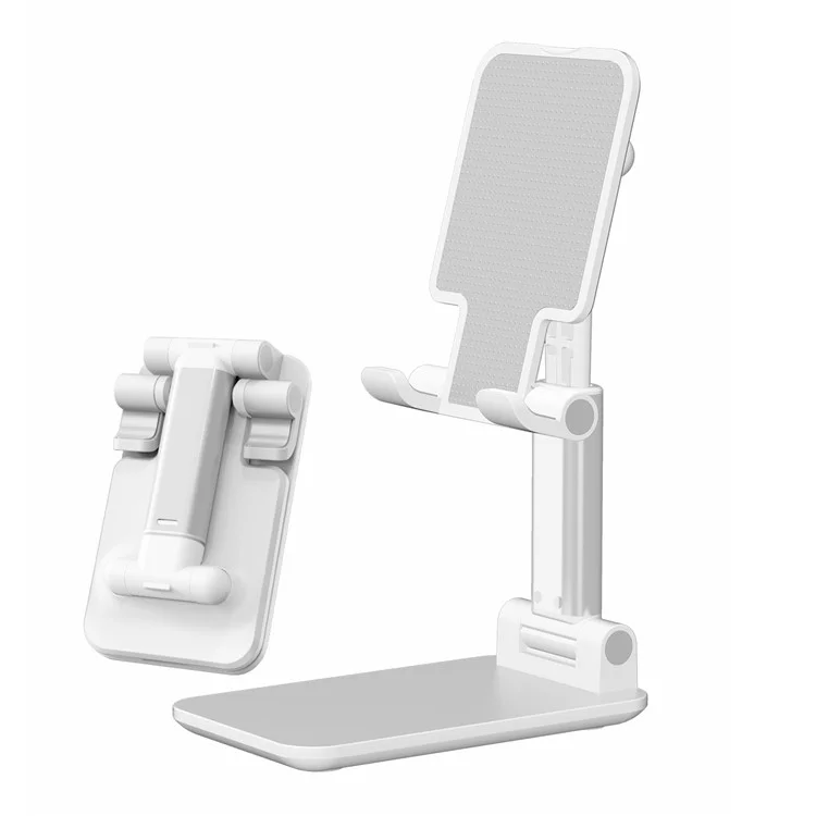 Foldable Desktop Phone Holder Tablet Stand Mobile Desk Stand Mobile Tablet Holder - White