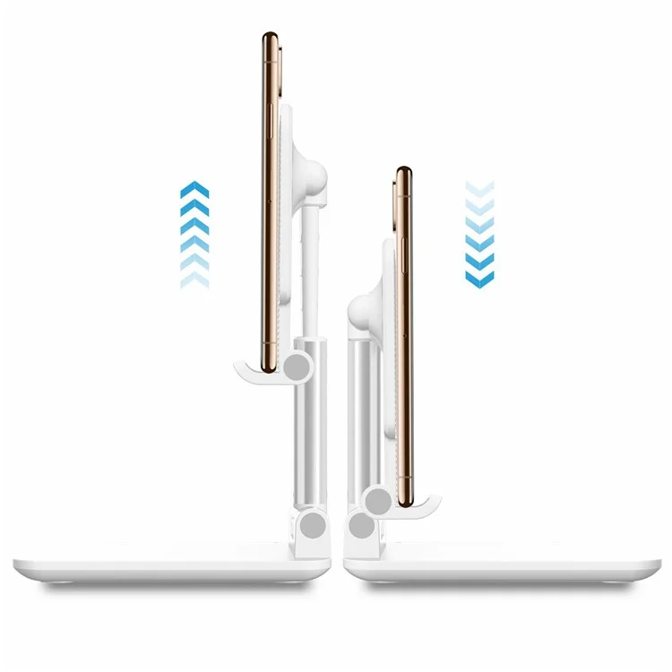 Foldable Desktop Phone Holder Tablet Stand Mobile Desk Stand Mobile Tablet Holder - White