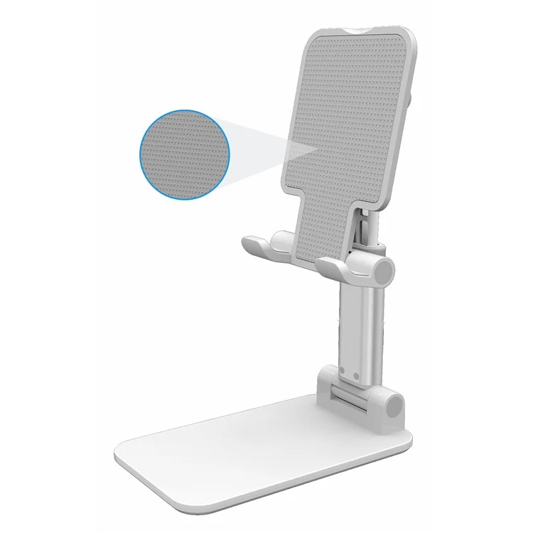 Foldable Desktop Phone Holder Tablet Stand Mobile Desk Stand Mobile Tablet Holder - White