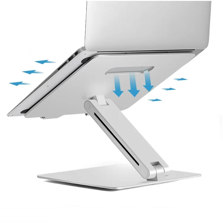 Ergonomics Aluminum Alloy Desktop Adjustable Laptop Holder Stand Foldable Notebook Heighten Bracket